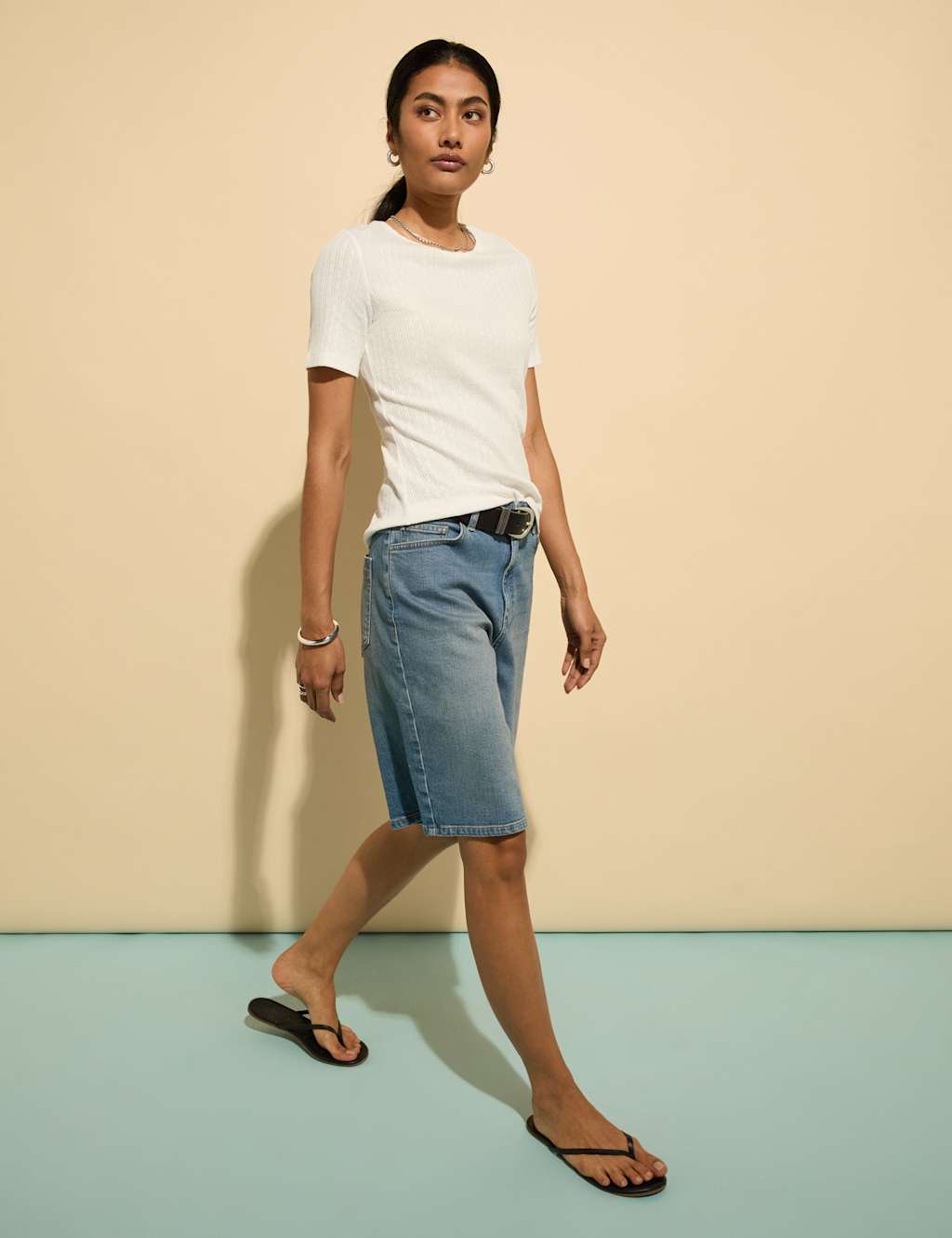 Pure Cotton Ribbed T-Shirt 3 of 3