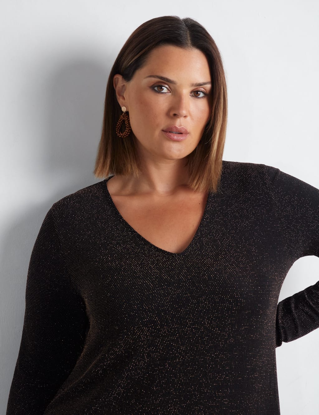 Jersey Sparkly V-neck Tunic 4 of 5