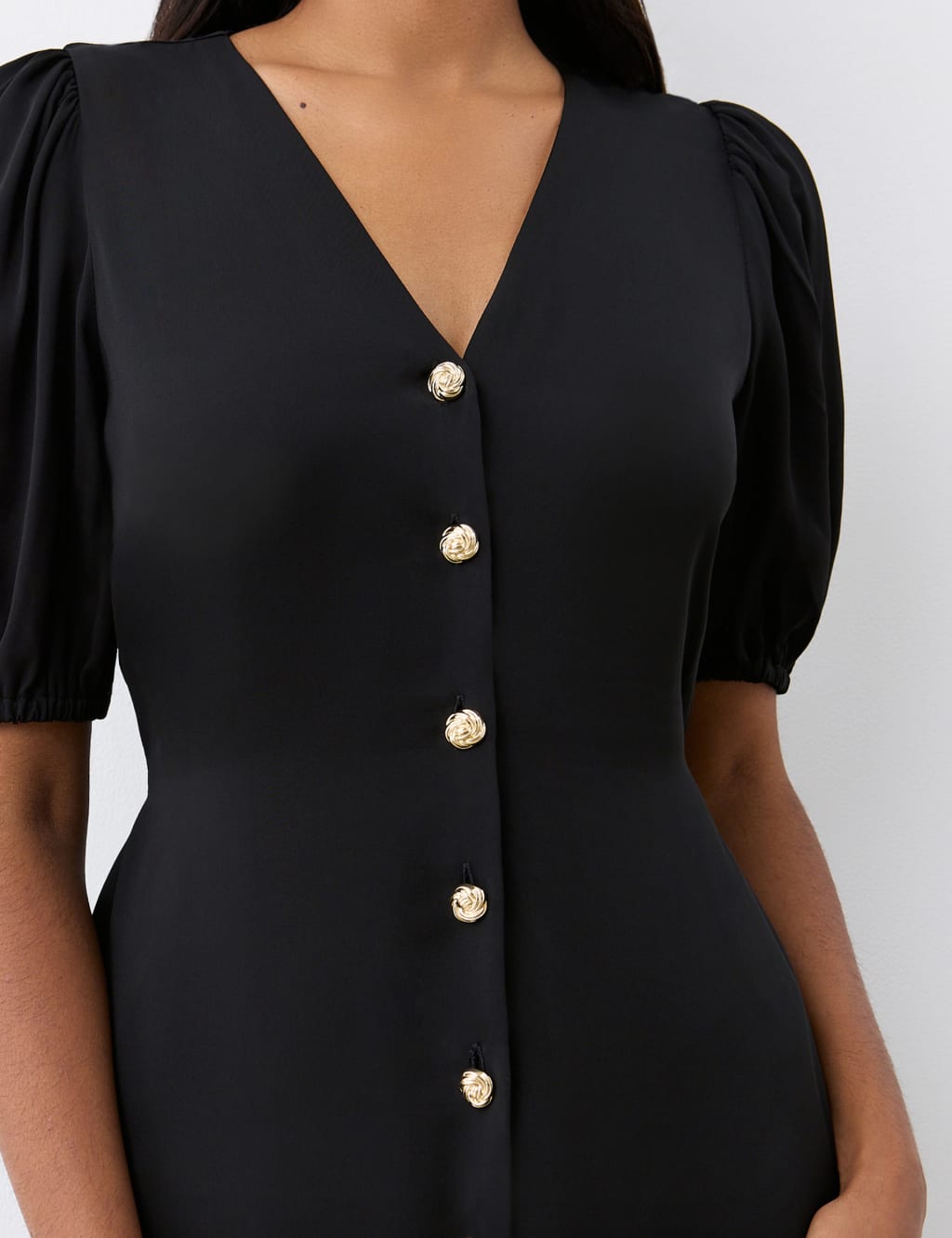 Crepe Midi Tea Dress 2 of 4