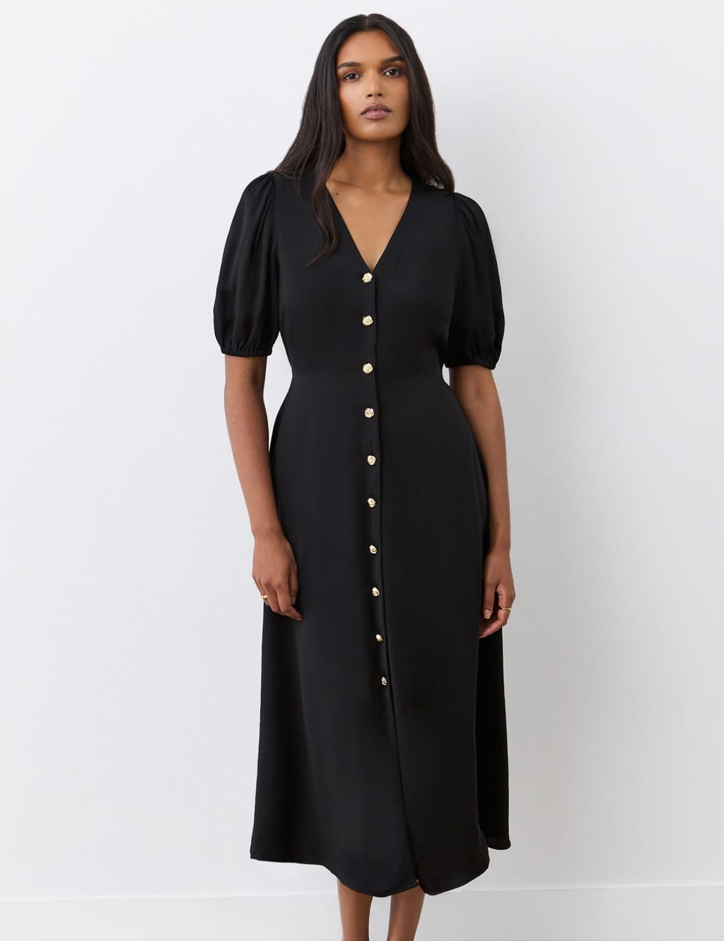 Crepe Midi Tea Dress 4 of 4