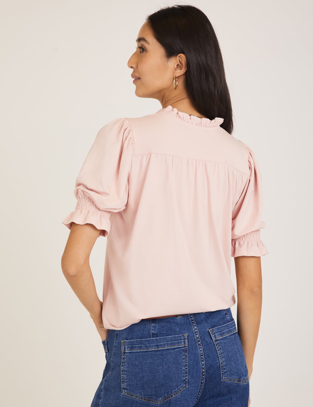Notch Neck Frill Detail Blouse 3 of 4