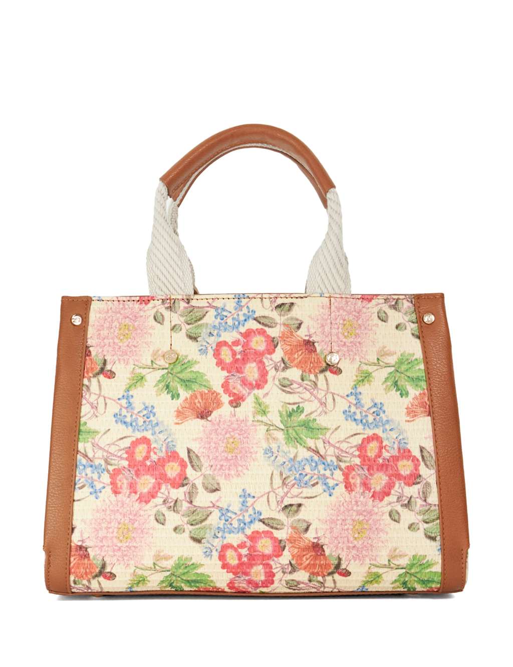 Straw Floral Tote Bag 4 of 5