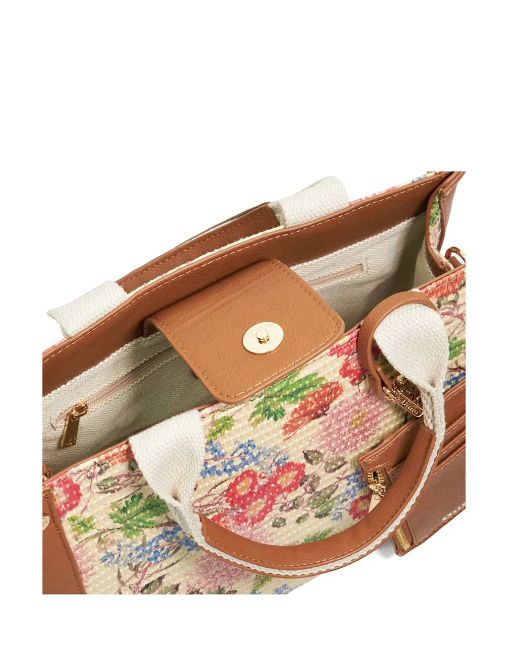 Straw Floral Tote Bag 5 of 5