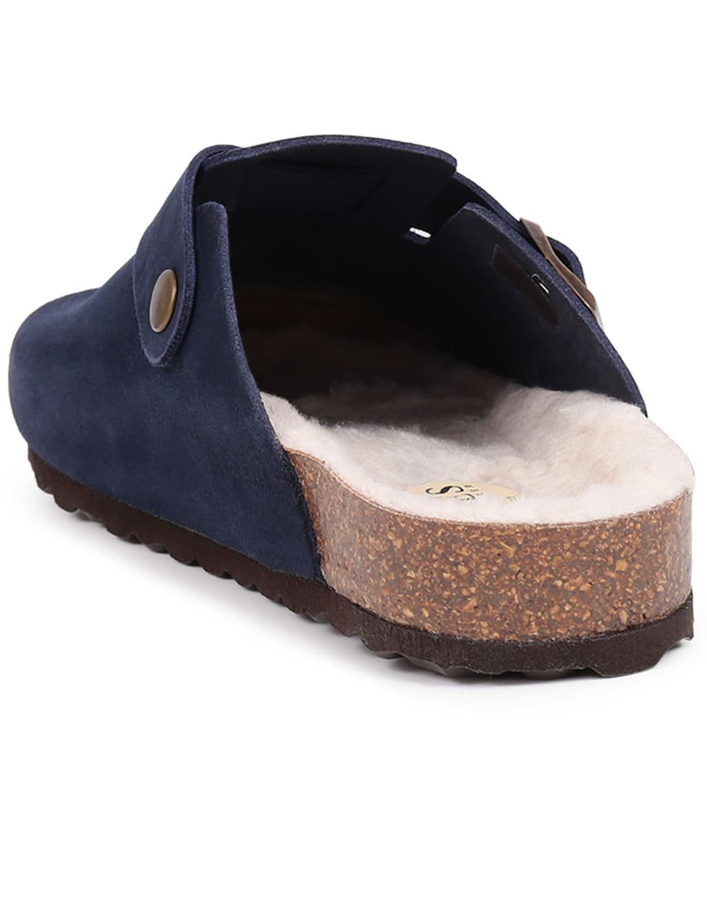 Leather Faux Fur Lined Mule Slippers 5 of 7