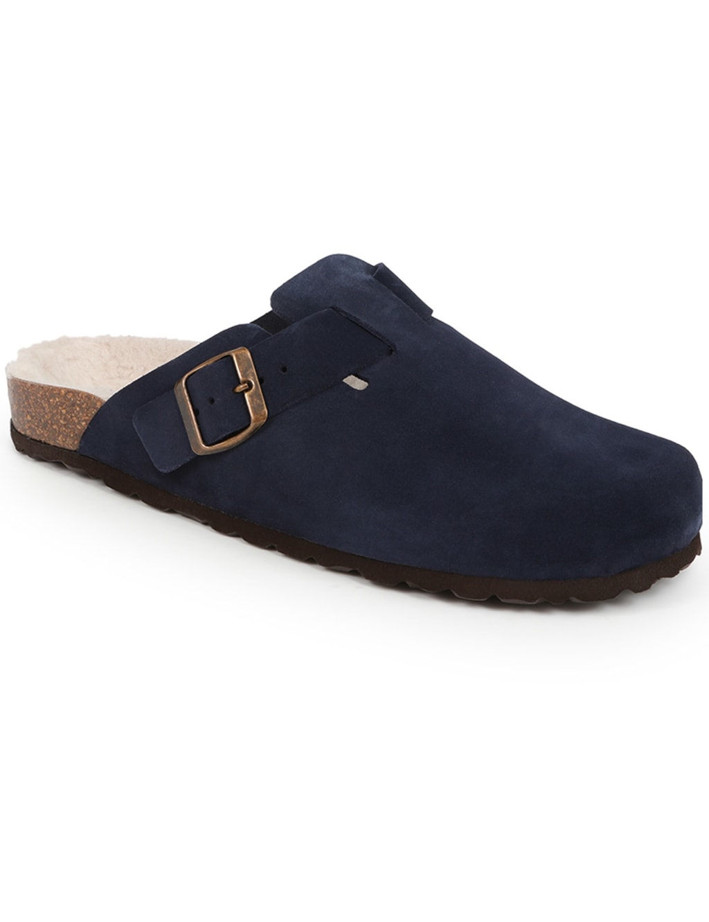 Leather Faux Fur Lined Mule Slippers 6 of 7