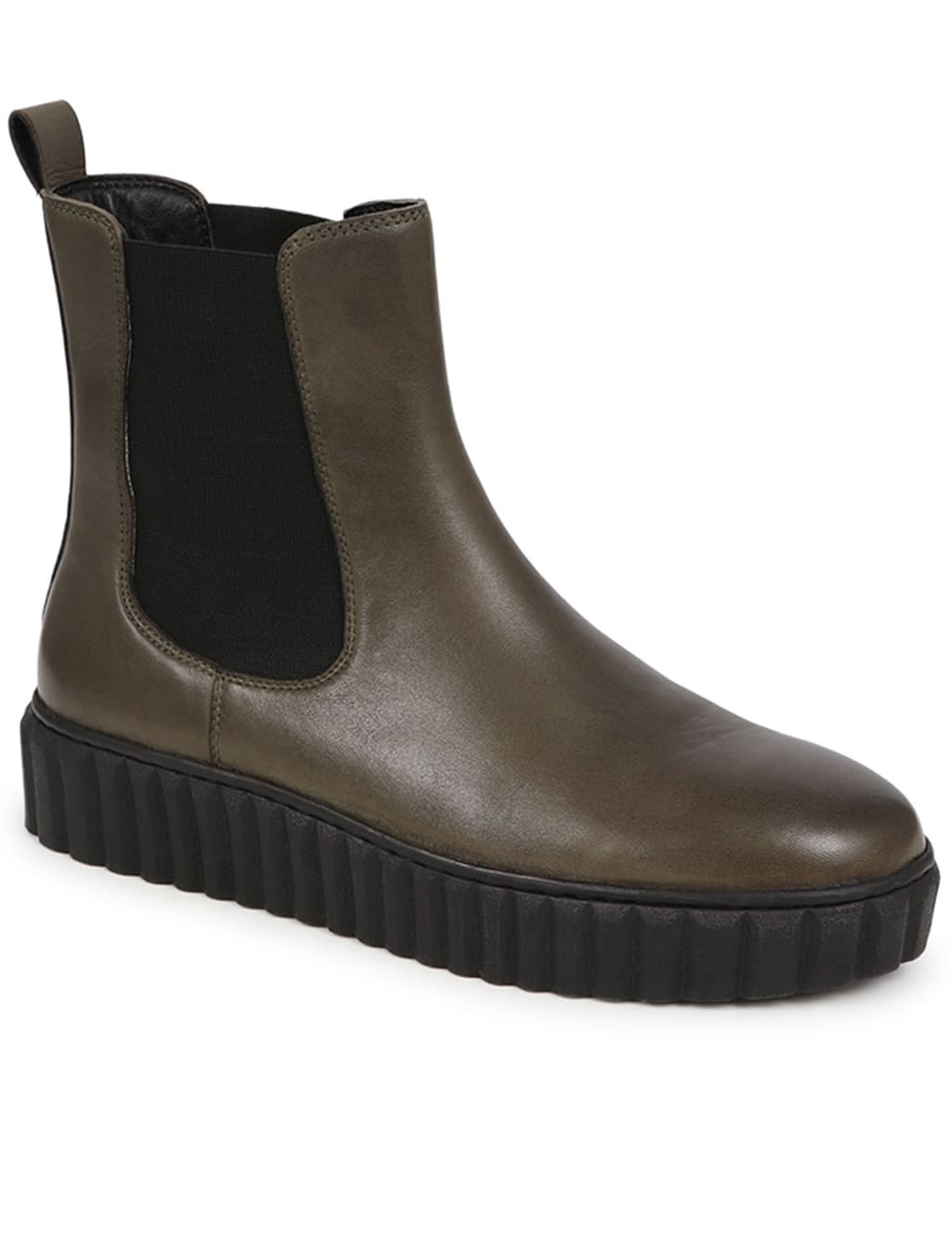 Leather Chelsea Flatform Ankle Boots 5 of 7