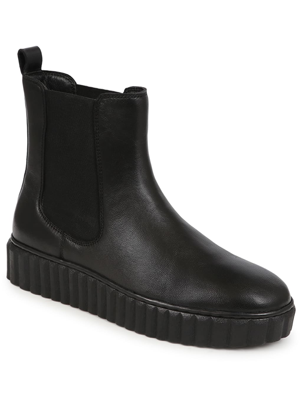 Leather Chelsea Flatform Ankle Boots 5 of 7