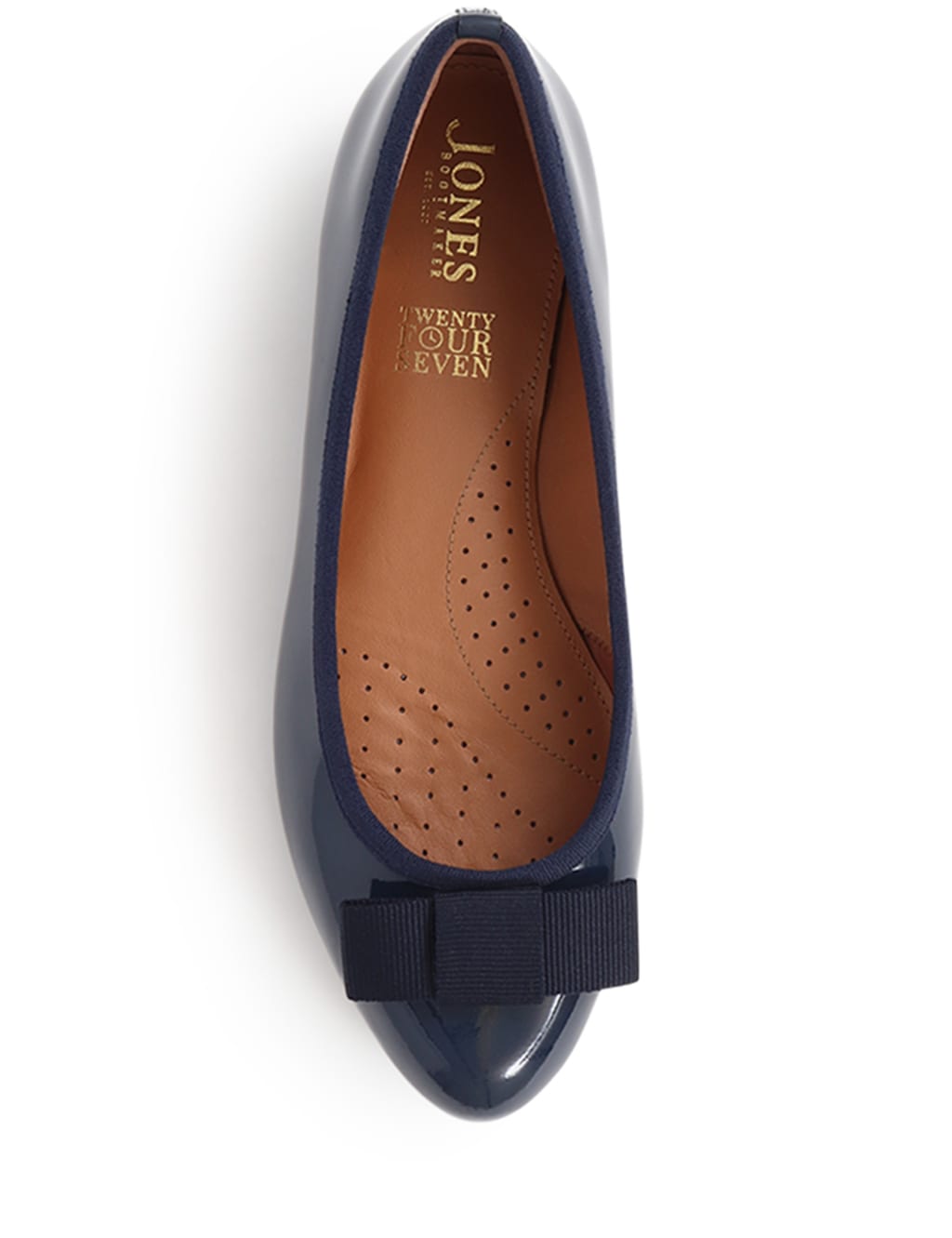 Wide Fit Patent Bow Flat Pumps 4 of 7