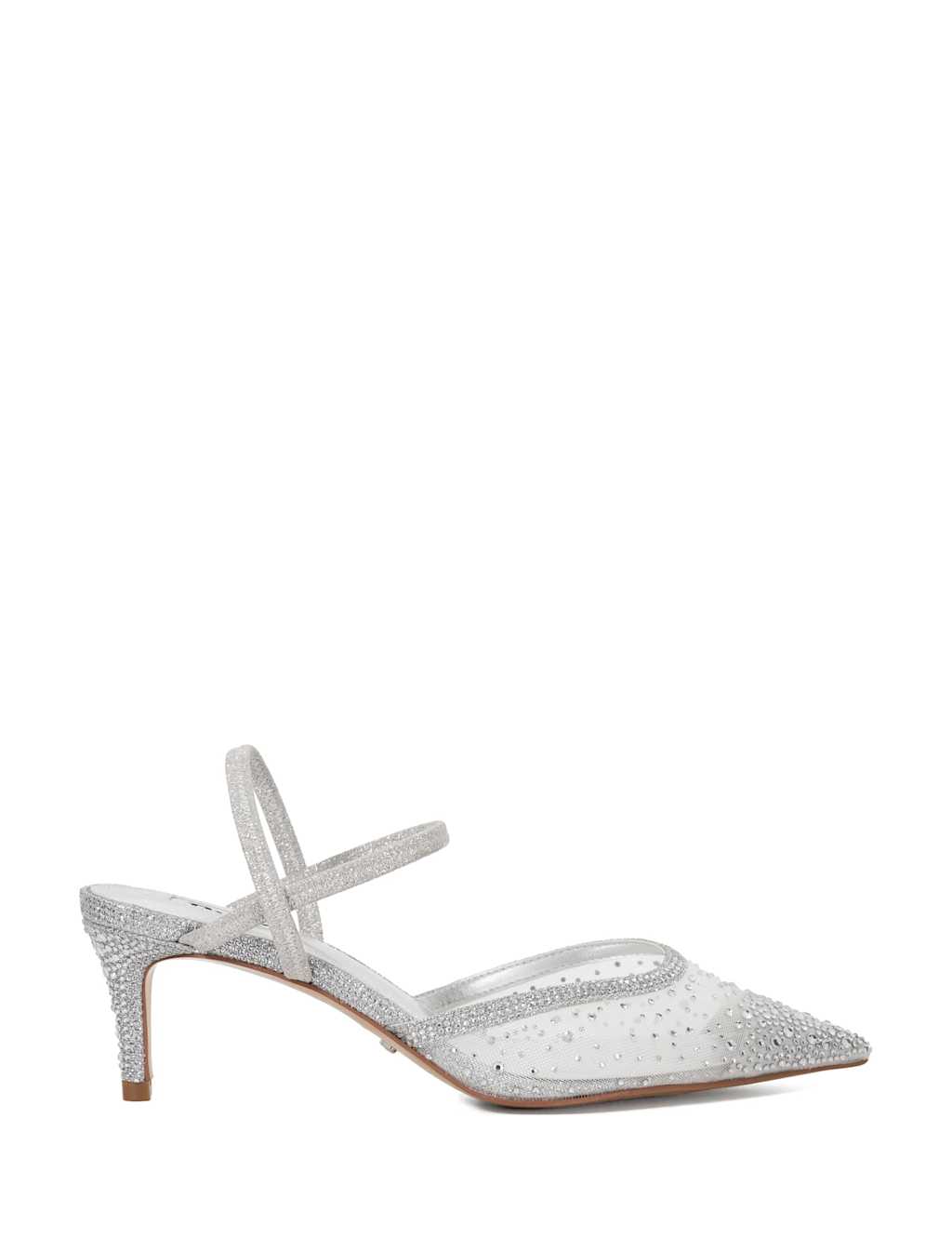 Wide Fit Glitter Stiletto Heel Slingback Shoes 1 of 6