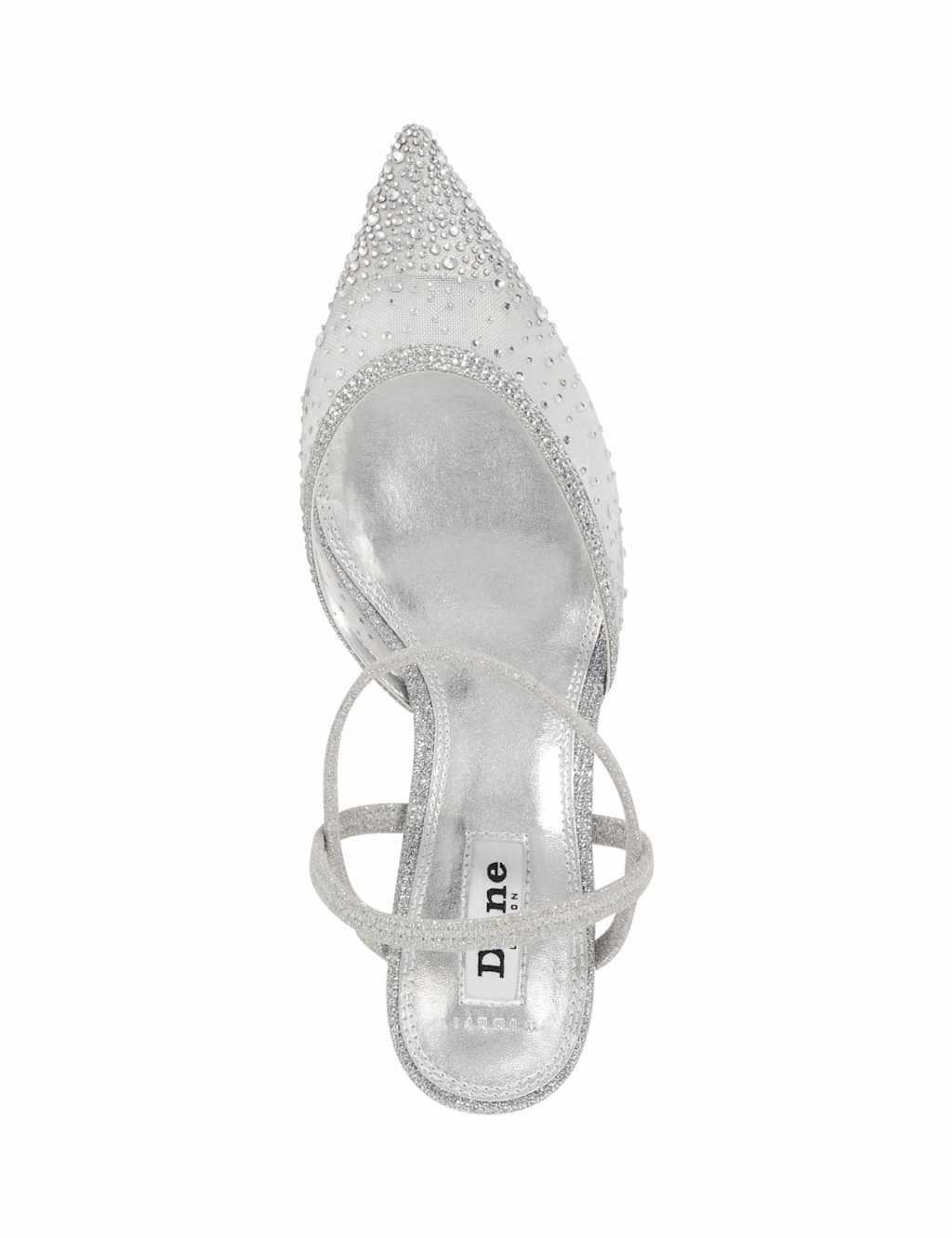 Wide Fit Glitter Stiletto Heel Slingback Shoes 3 of 6