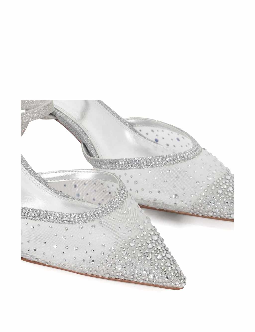 Wide Fit Glitter Stiletto Heel Slingback Shoes 6 of 6