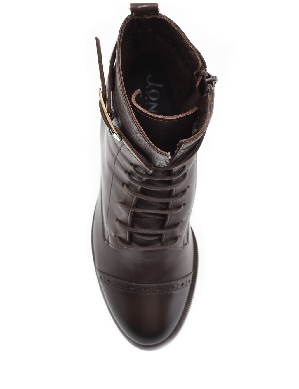 Leather Lace Up Block Heel Ankle Boots 4 of 6