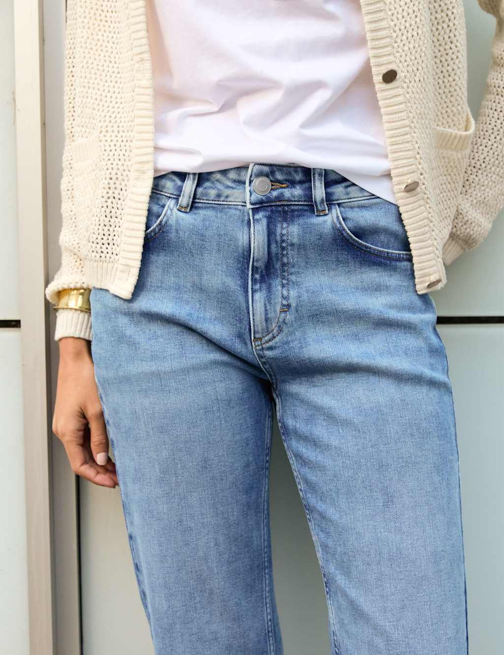 High Waisted Straight Leg Jeans 2 of 4