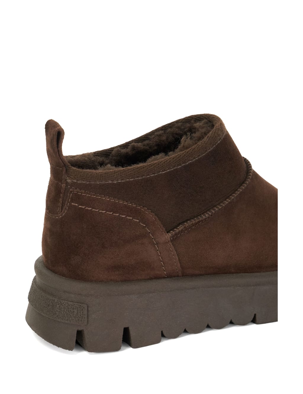 Leather Faux Fur Lining Flatform Ankle Boots 5 of 5
