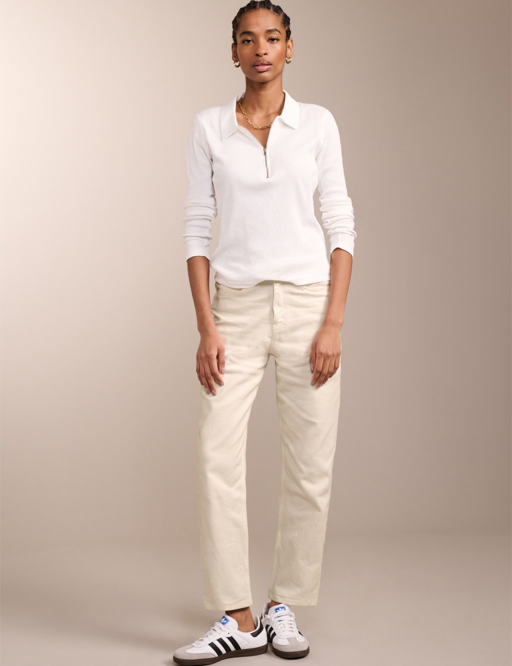 Pull-On High-Rise Straight-Leg Cropped Jeans main image 1