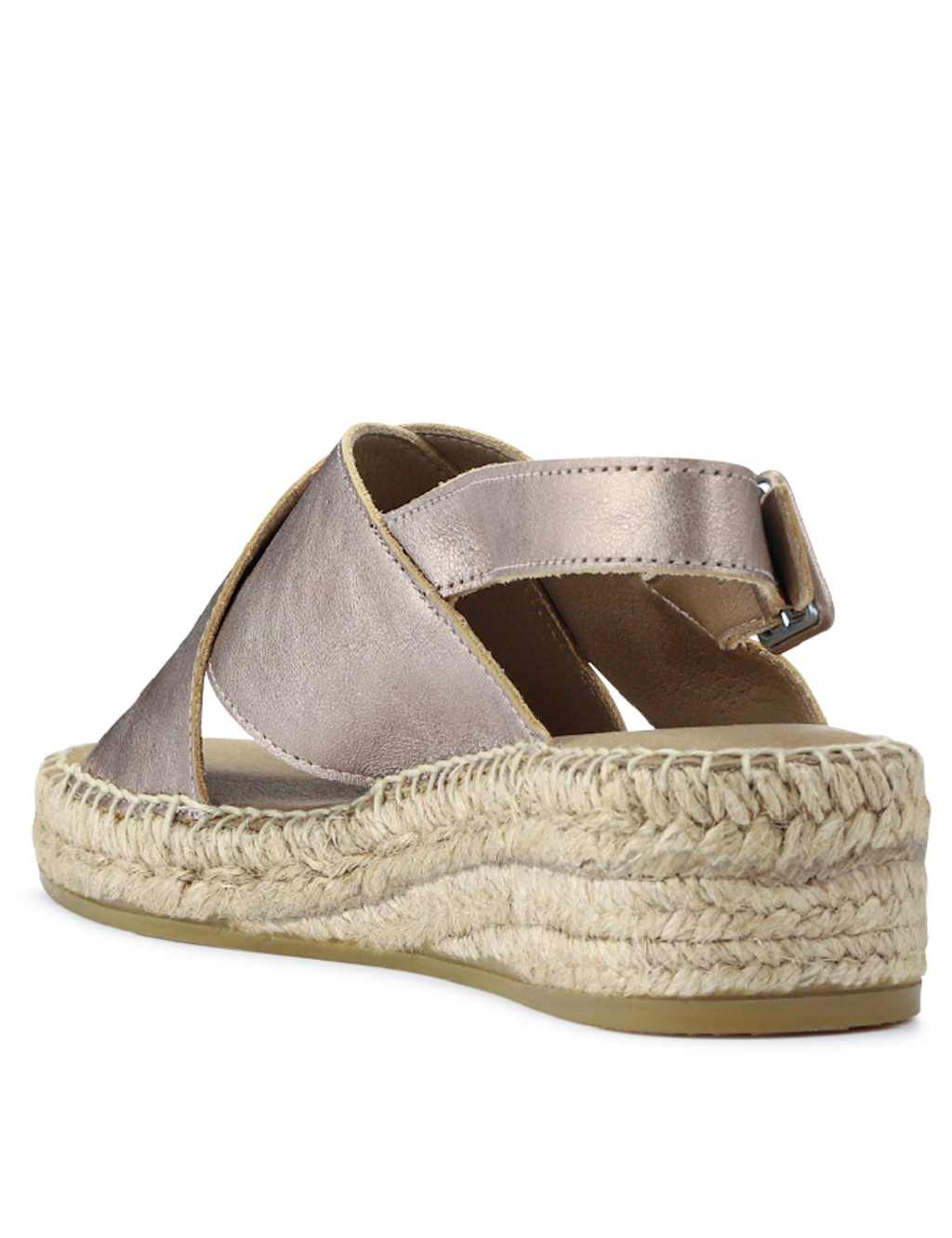 Metallic Leather Wedge Sandals 5 of 7