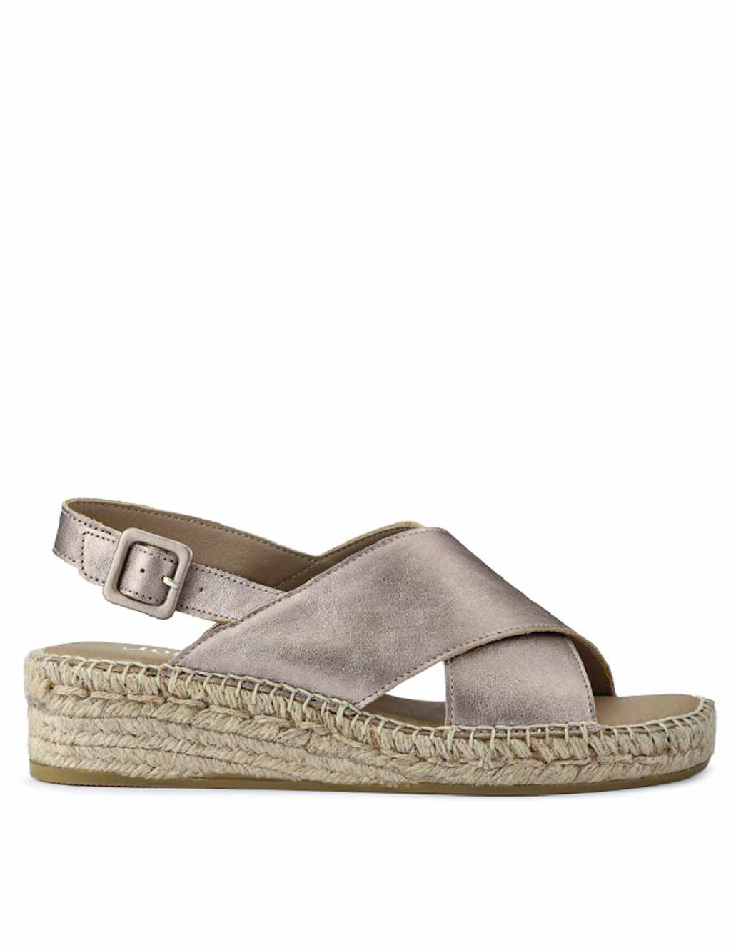 Metallic Leather Wedge Sandals 2 of 7