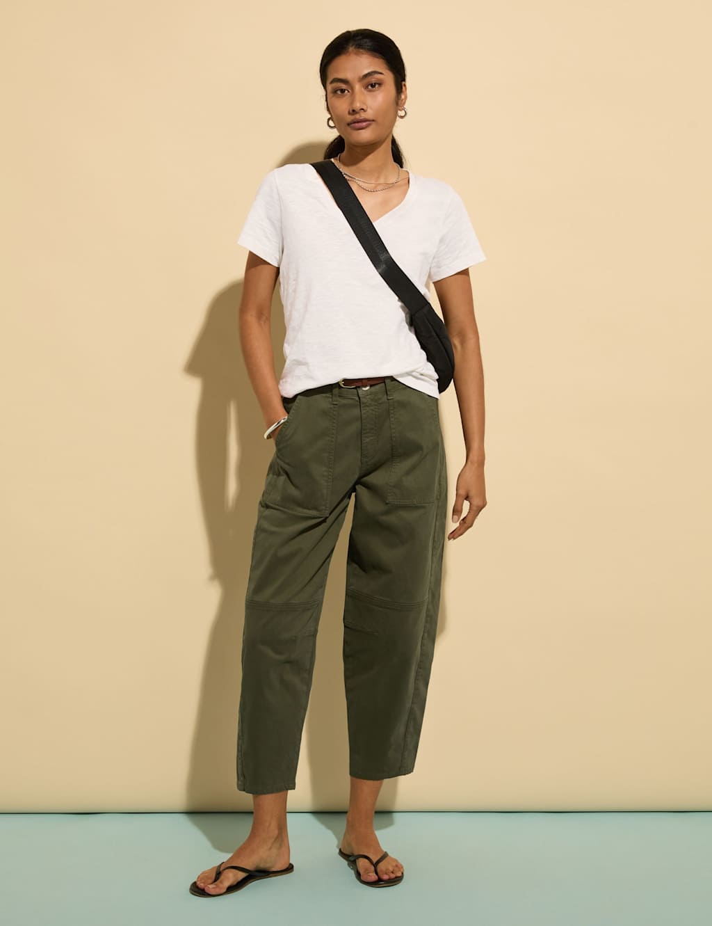 Pure Cotton V-Neck T-Shirt 3 of 4