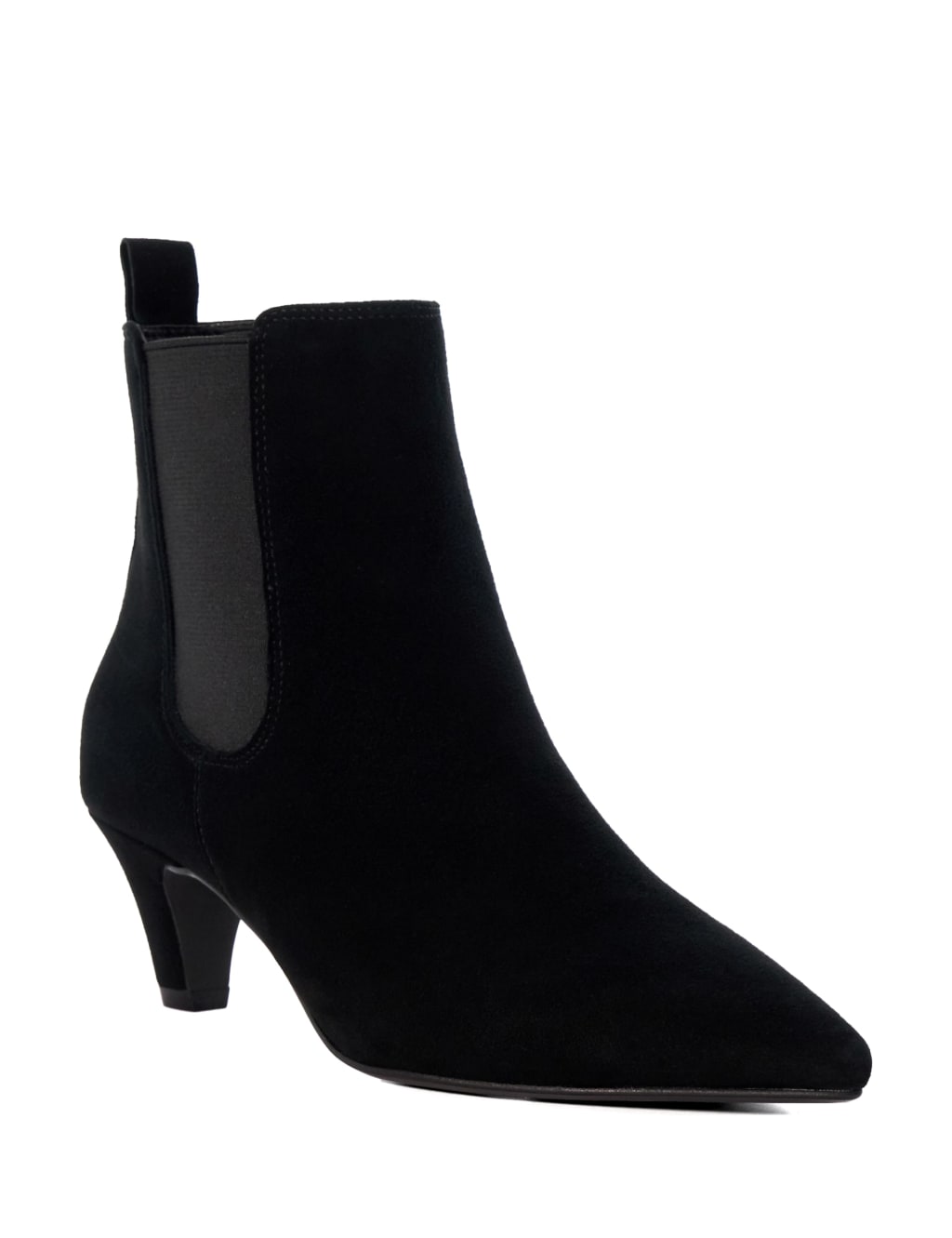 Black suede kitten heel ankle boots uk store
