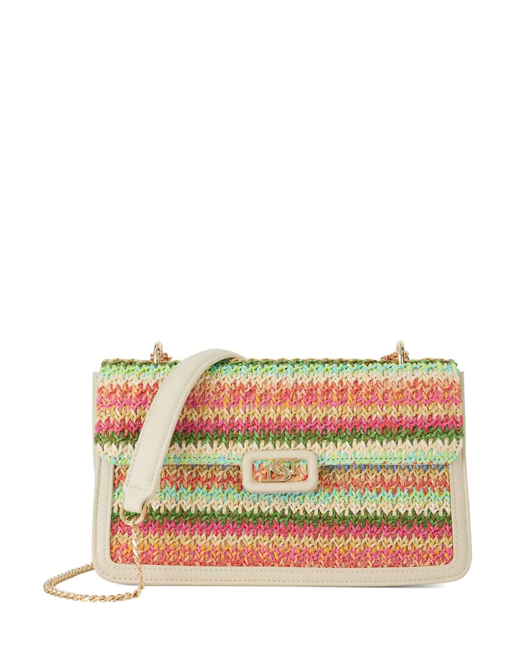 Cotton Rich Woven Chain Strap Shoulder Bag 2 of 6