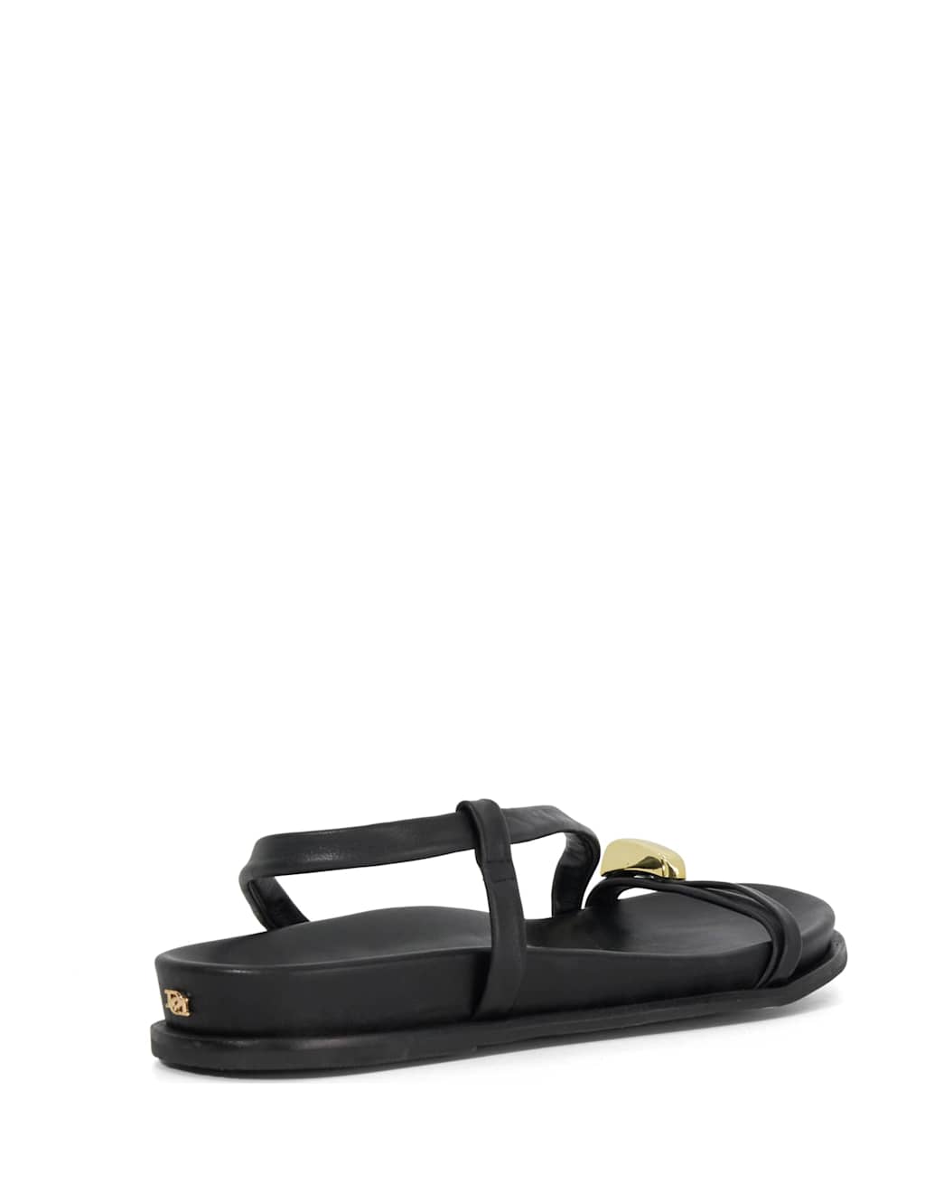 Leather Metallic Detail Strappy Flat Sandals 3 of 5