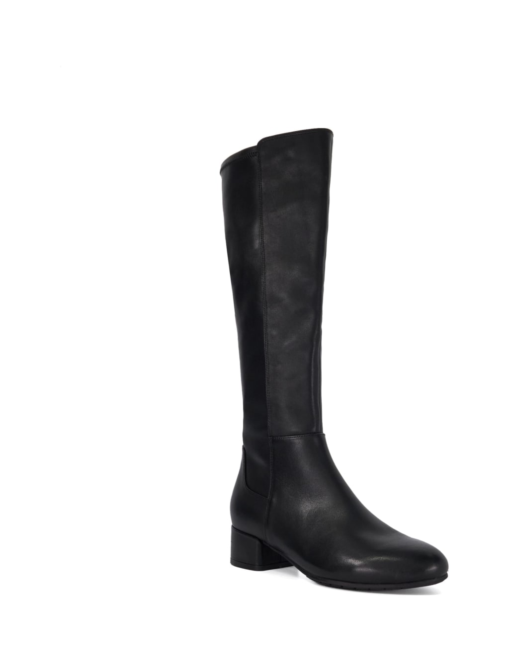 Leather Block Heel Knee High Boots 3 of 5