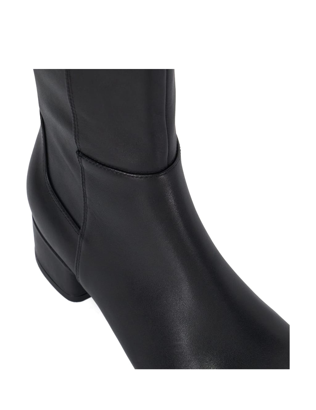 Leather Block Heel Knee High Boots 5 of 5