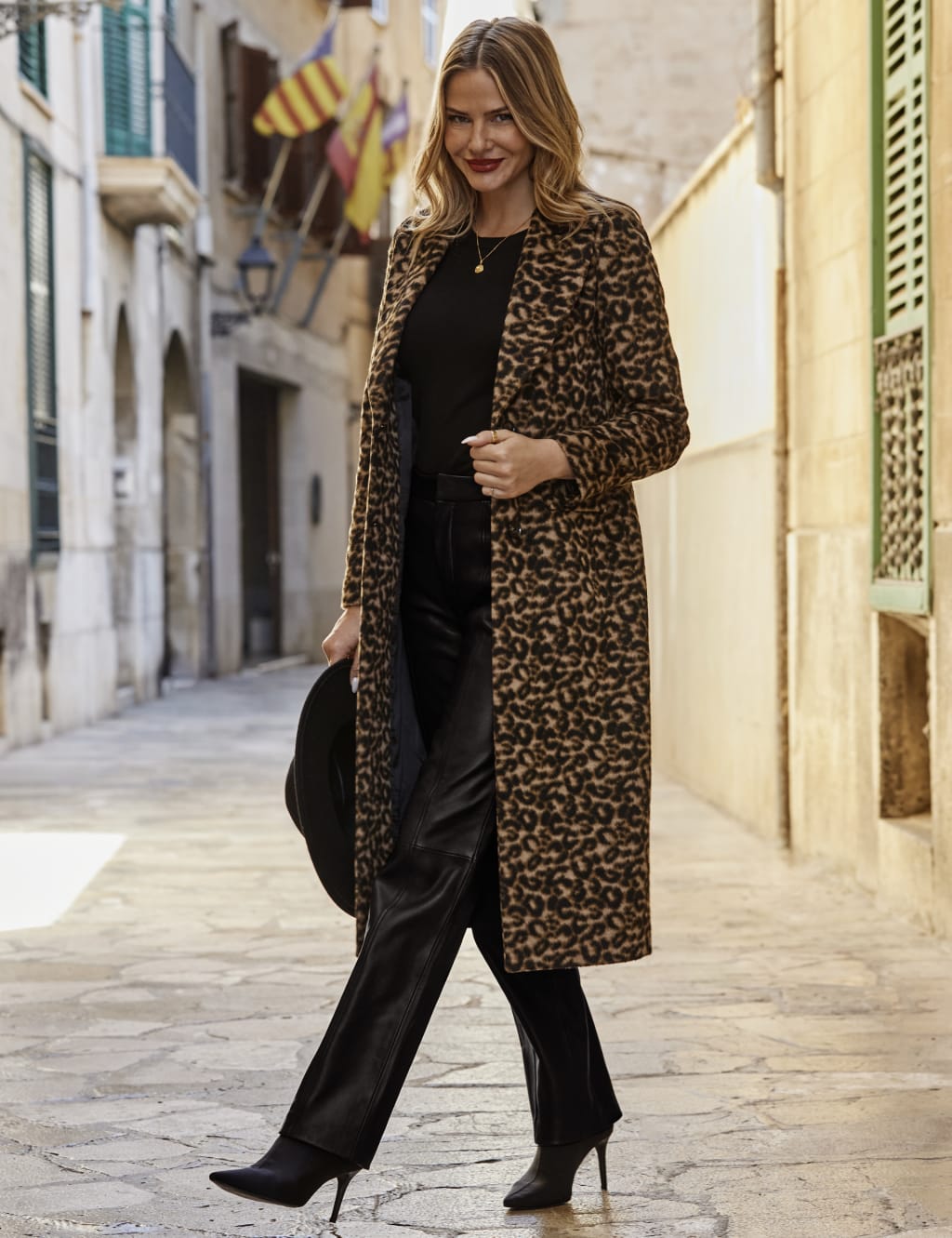 Faux Fur Longline Coat 3 of 6