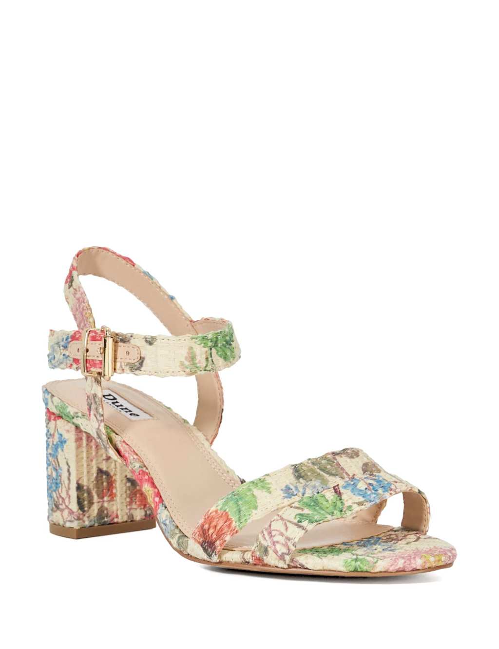 Wide Fit Floral Block Heel Round Toe Sandals 4 of 6