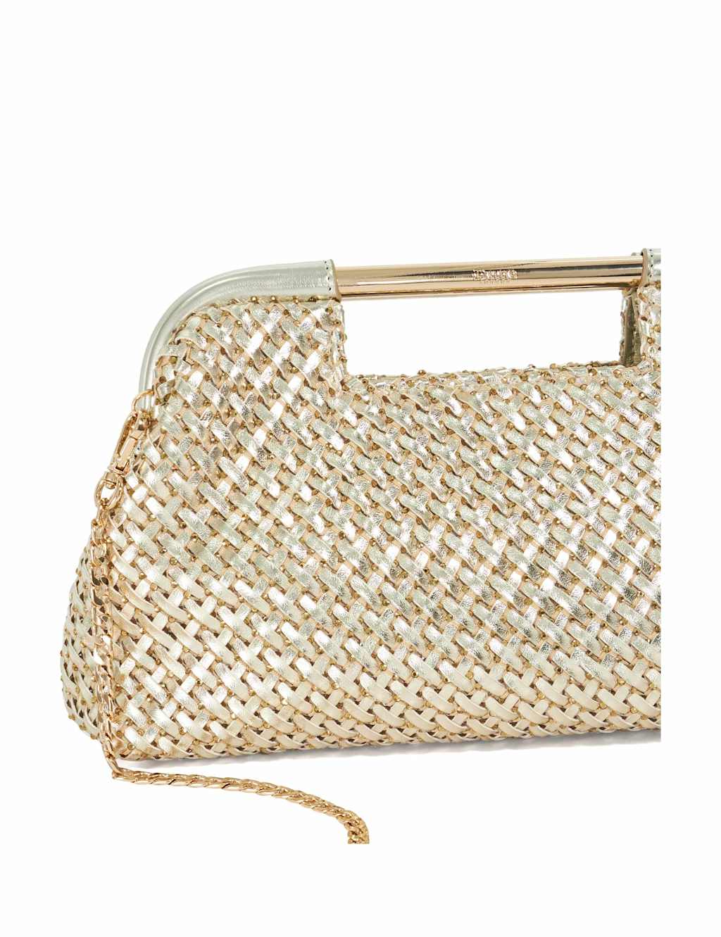 Woven Diamante Chain Strap Clutch Bag 6 of 6