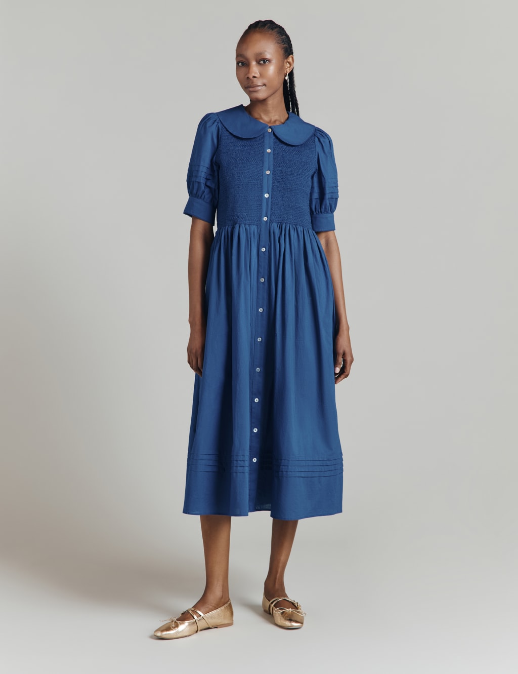 Collared smock dress hot sale