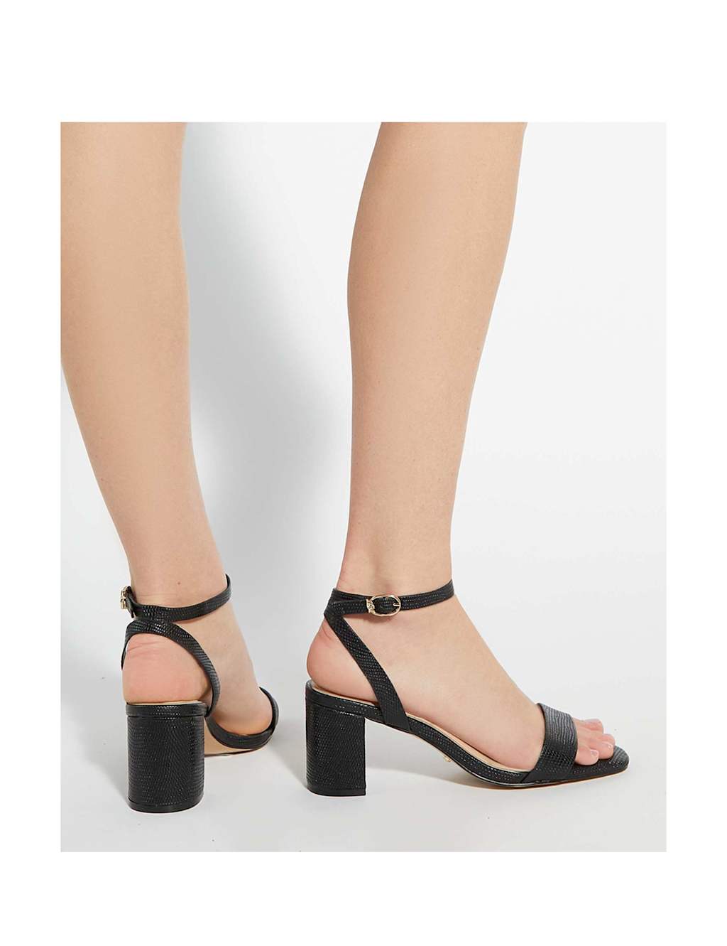 Leather Ankle Strap Block Heel Sandals 2 of 6