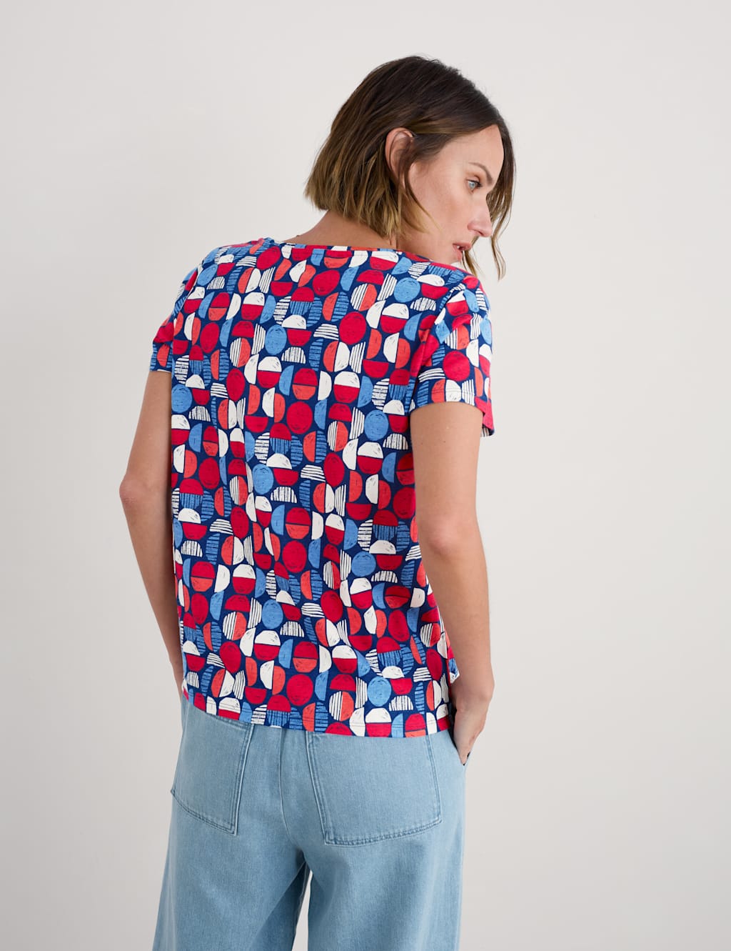 Cotton Blend Geometric T-Shirt 4 of 4