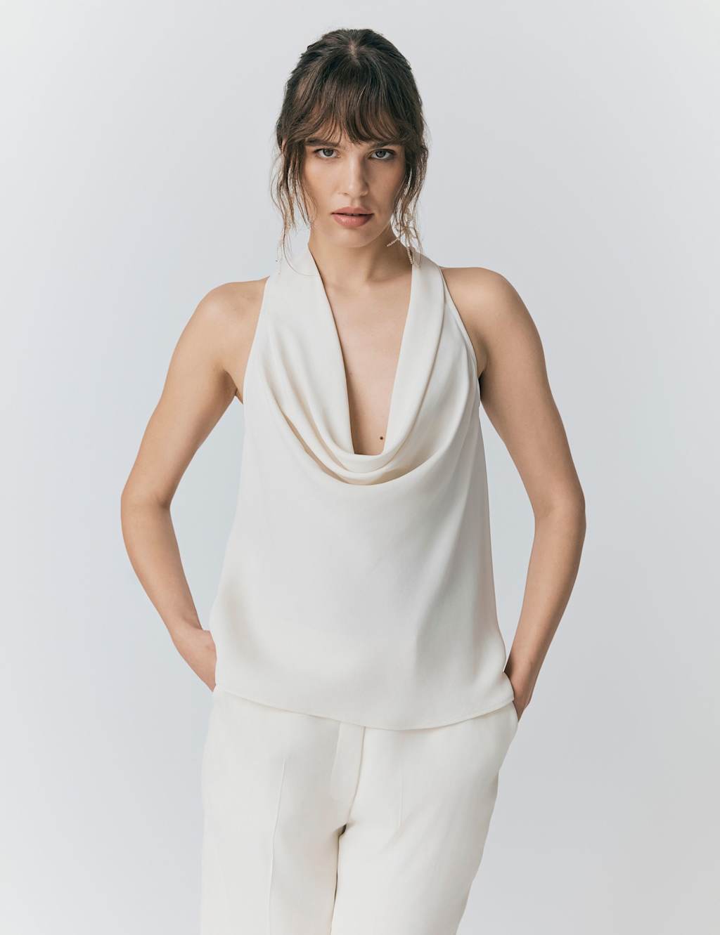 Satin Halter Neck Blouse 2 of 4