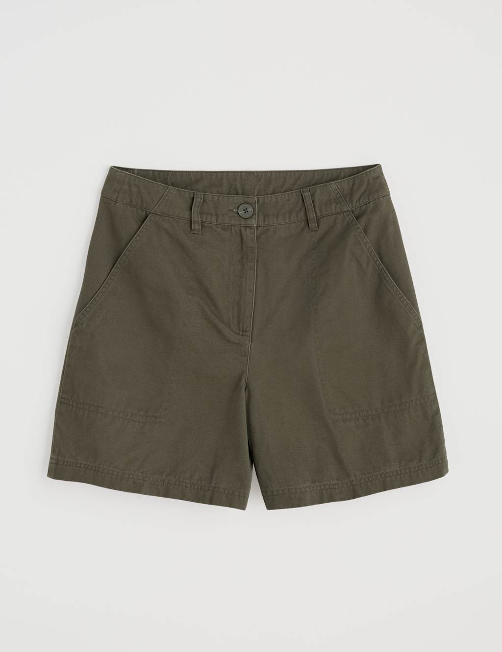 Pure Cotton Pocket Detail Mid Rise Shorts 2 of 4
