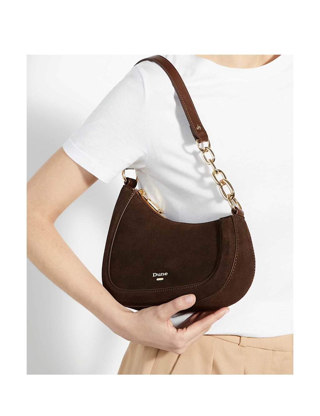 Leather Chain Strap Cross Body Shoulder Bag 2 of 6