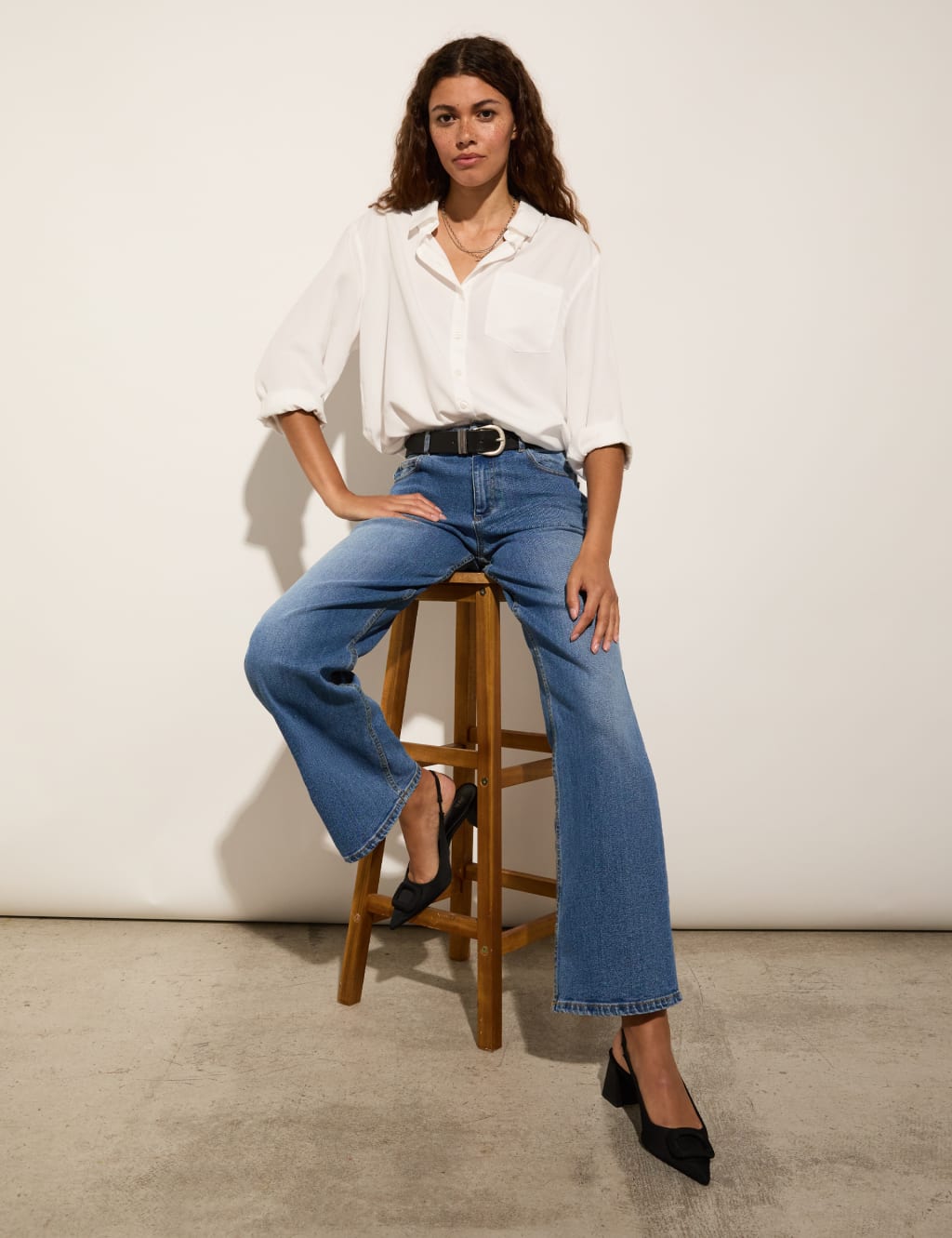Pure Lyocell Collared Relaxed Shirt 3 of 4