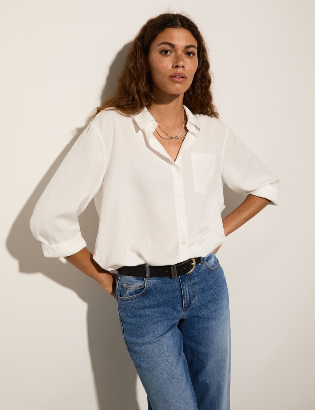 Pure Lyocell Collared Relaxed Shirt 4 of 4
