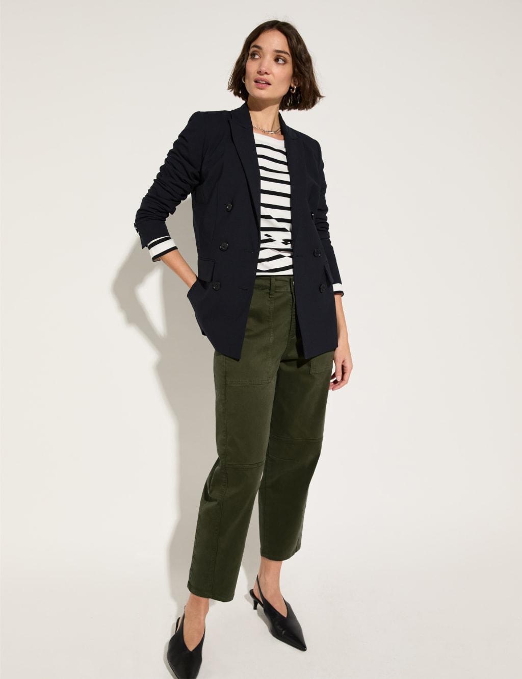 Pure Cotton Striped Crew Neck Relaxed Top 3 of 4