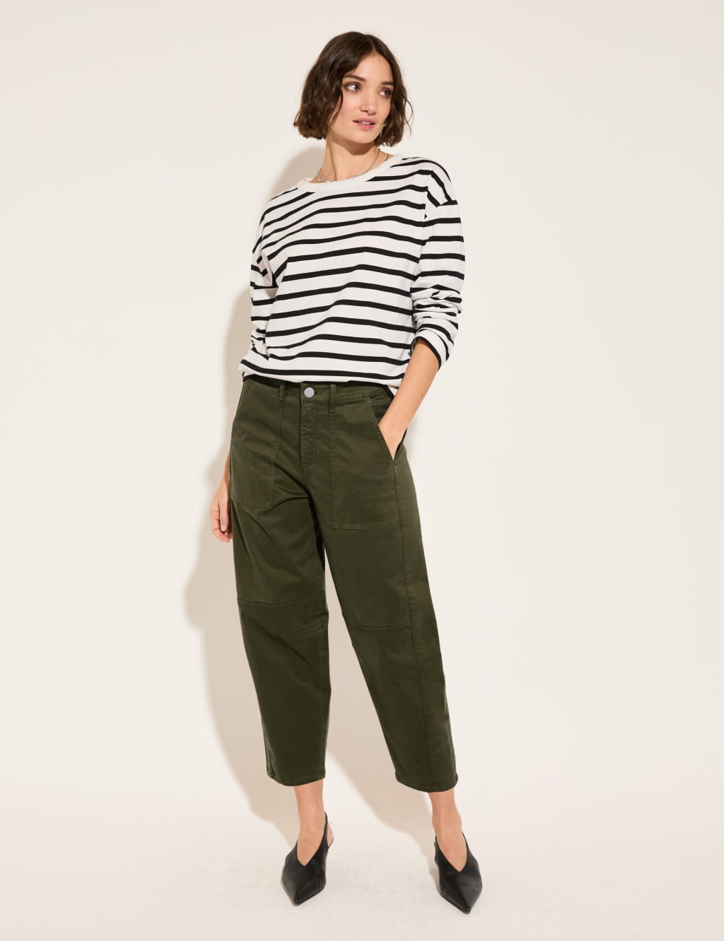 Pure Cotton Striped Crew Neck Relaxed Top 4 of 4