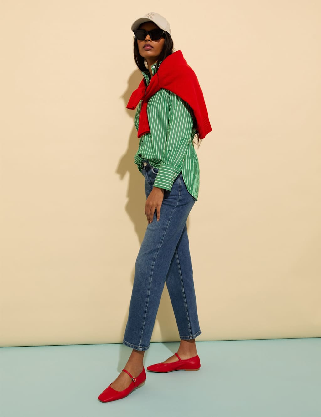 High Waisted Straight Leg Jeans 3 of 4