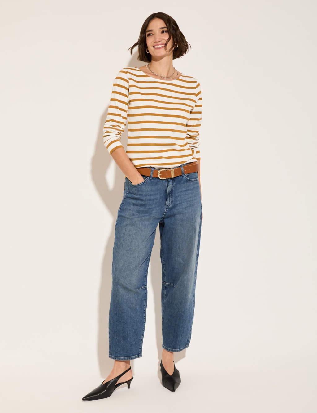 Pure Cotton Striped Round Neck Top 3 of 3