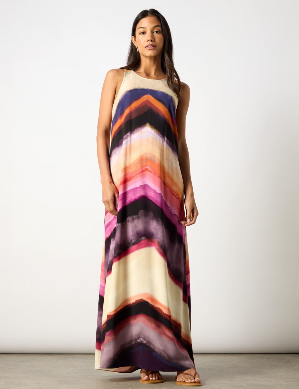 Colour Block Maxi Column Dress 2 of 7