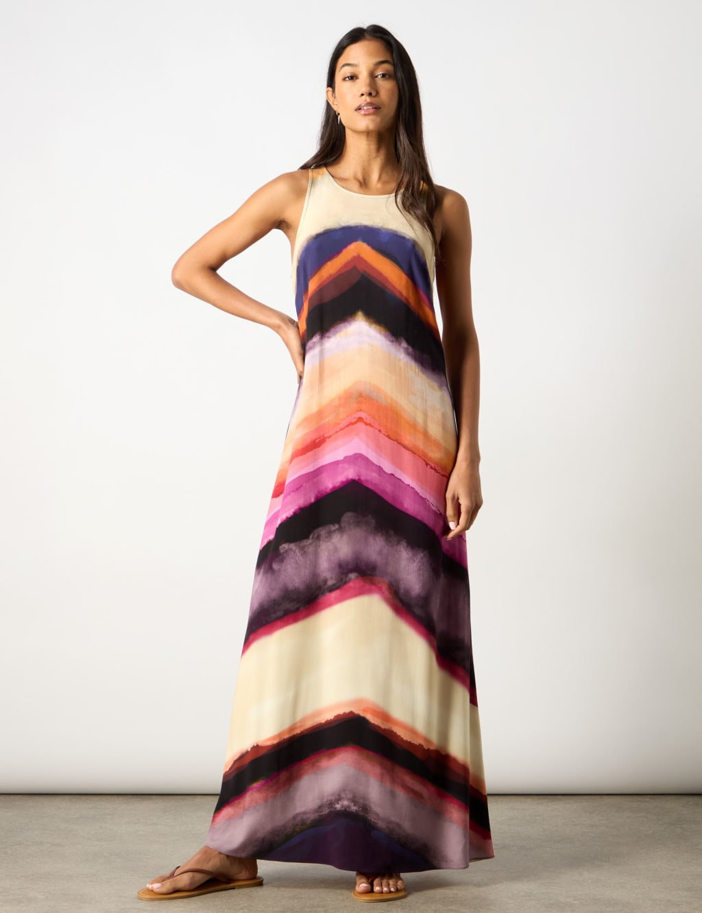 Colour Block Maxi Column Dress 3 of 7