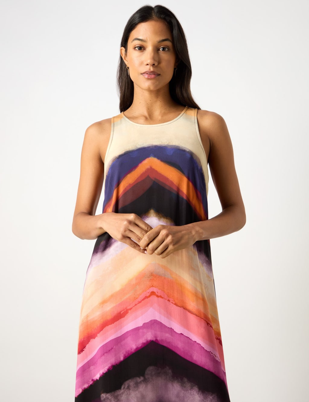 Colour Block Maxi Column Dress 5 of 7
