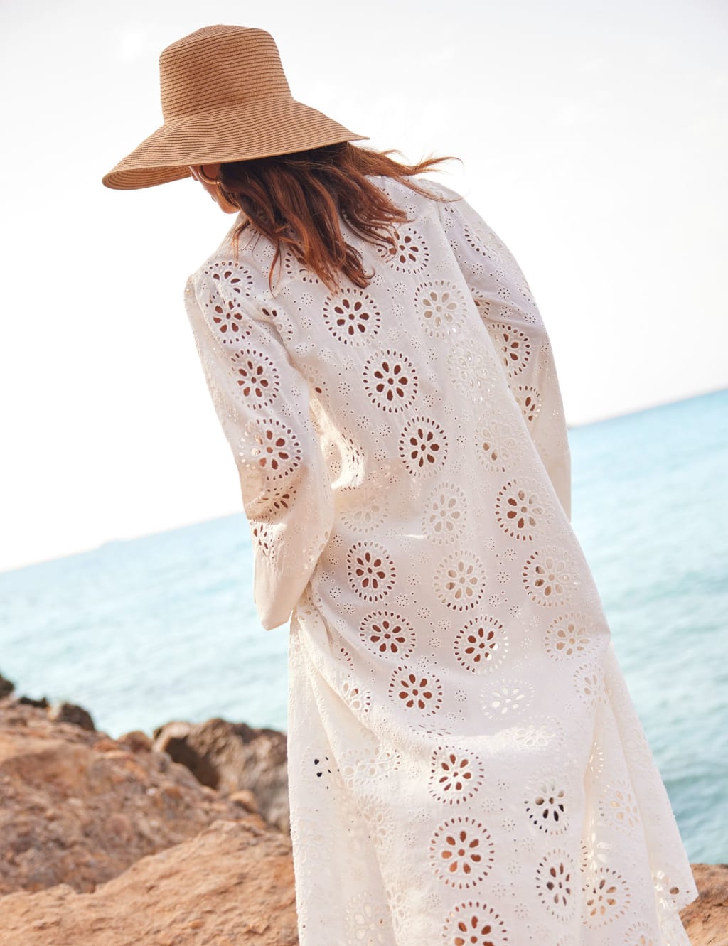 Pure Cotton Broderie Maxi Shirt Dress 10 of 10