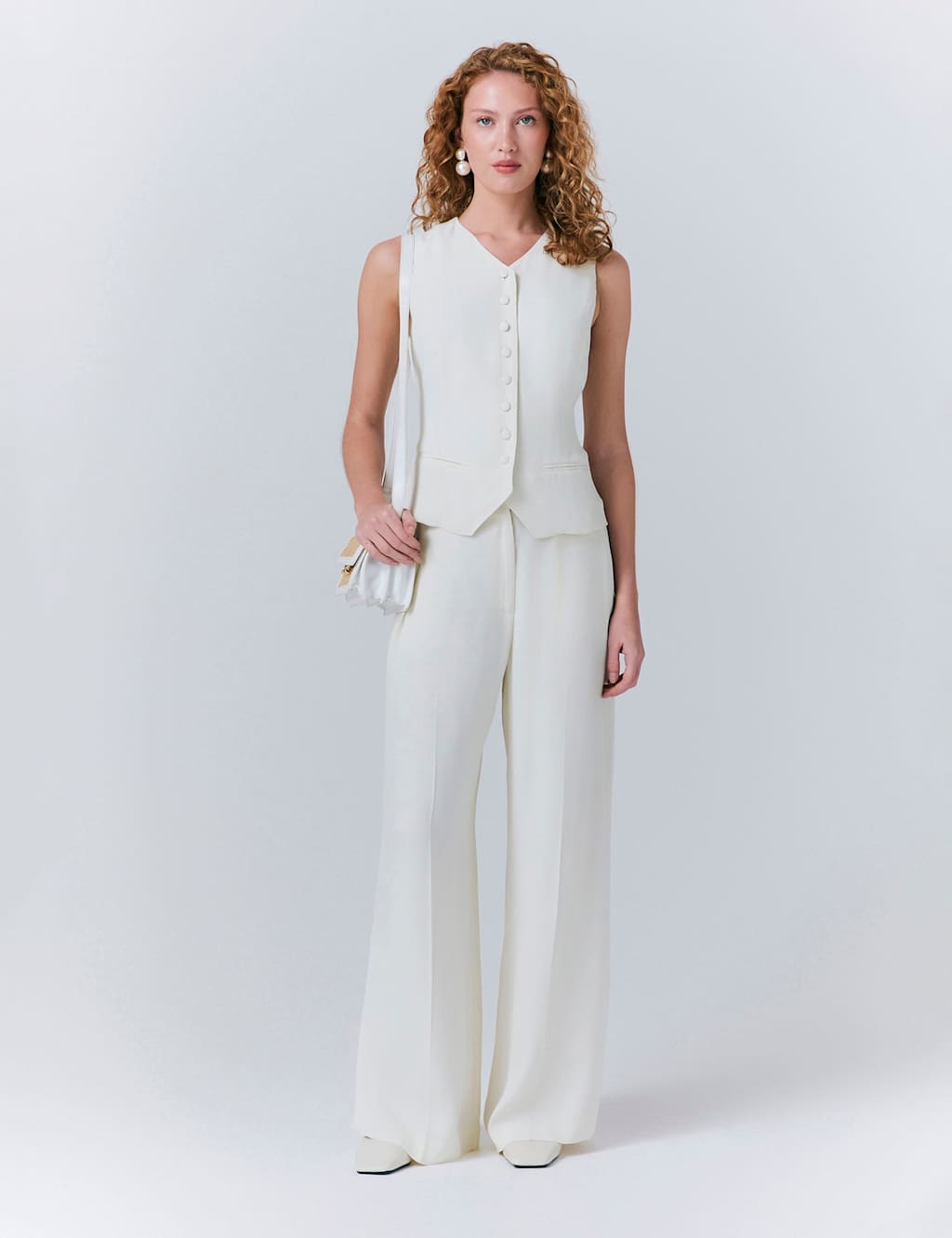 Crepe Wide Leg Trousers 3 of 4