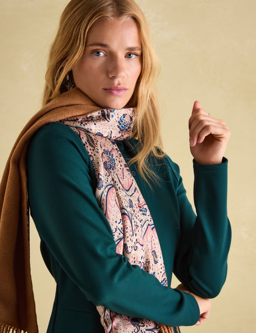 Silk Rich Paisley Tassel Scarf 1 of 6