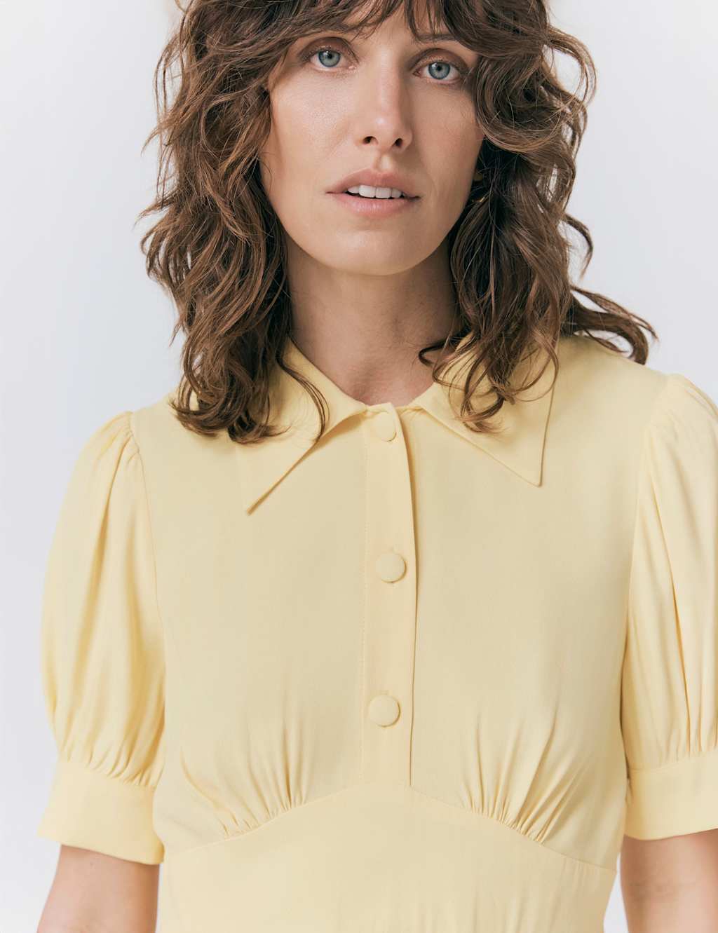 Satin Collared Midi Tea Dress 2 of 4