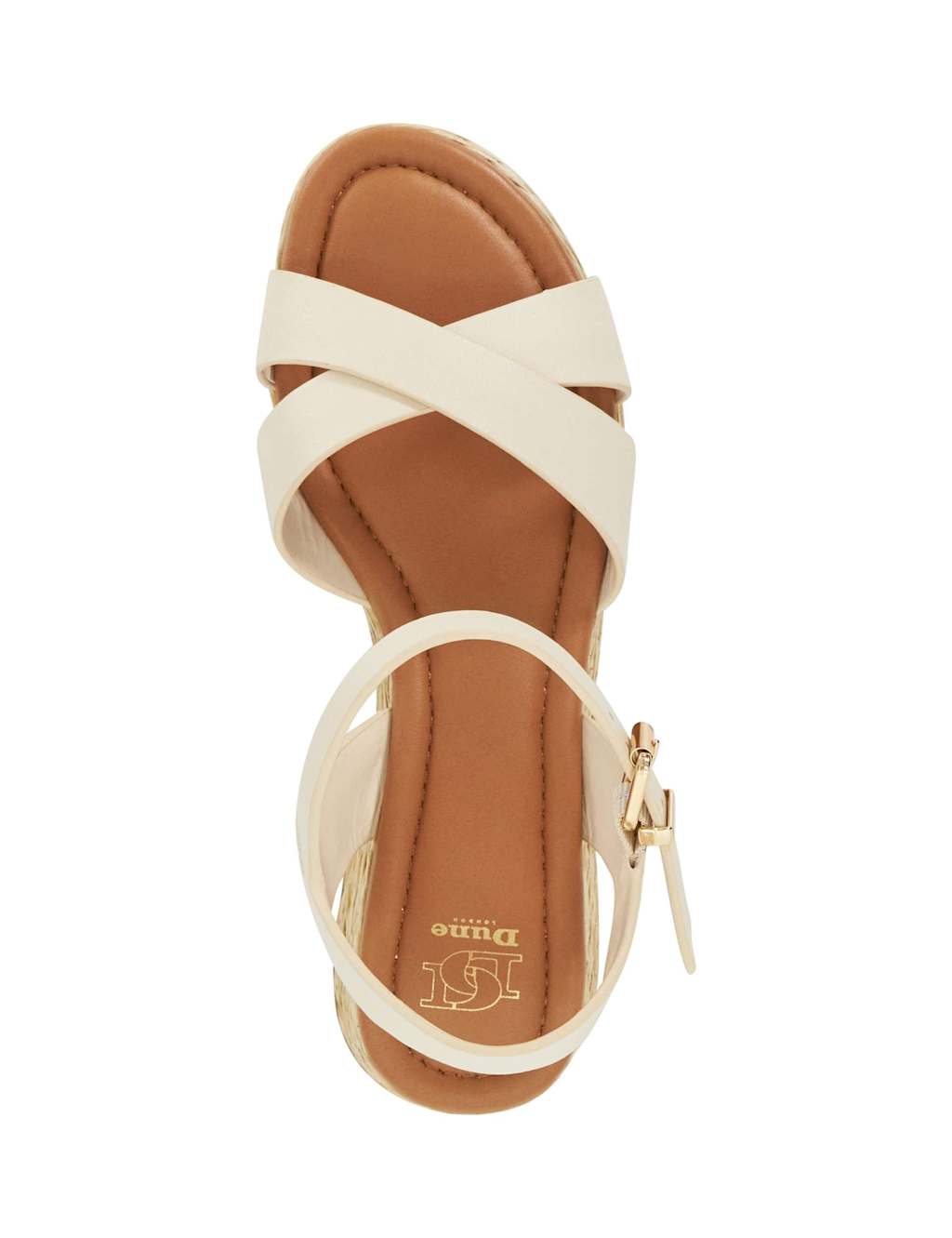 Leather Raffia Flatform Sandals 3 of 6